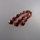 Neugablonz: Kleine Brosche rosa Strass um 1950 (36619)