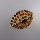 Neugablonz: Kleine gewölbte Brosche Strass um 1950...