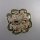 Neugablonz: Offene Brosche Strass um 1970 (36634)