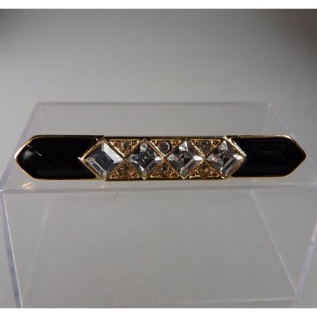 Neugablonz: Stabbrosche Emaille Strass um 1960 (36656)