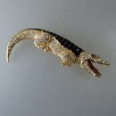 Neugablonz: Brosche Krokodil Emaille Strass (36043)