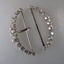 Neugablonz: Grosse Gürtelschnalle Strass alter Stil um 1925 (36352)