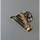Neugablonz: Knopfloch-Brosche Harfe Strass (36475)