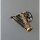 Neugablonz: Knopfloch-Brosche Harfe Strass (36475)