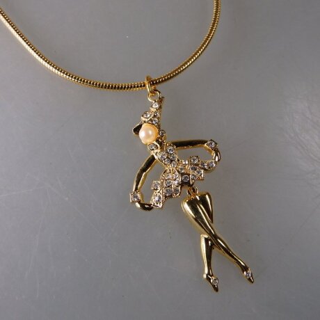 Neugablonz: Bewegliches Collier Balletttänzerin Strass (36544)
