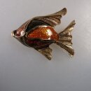 Neugablonz: Brosche Fisch Emaille Strass (36661)