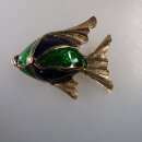 Neugablonz: Brosche Fisch Emaille Strass (36662)