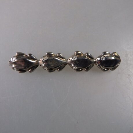 Neugablonz: Stabbrosche 4 Frösche Strass (36664)