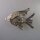 Neugablonz: Brosche Fisch Strass (36669)