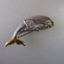 Neugablonz: Brosche Blauwal Strass (36670)