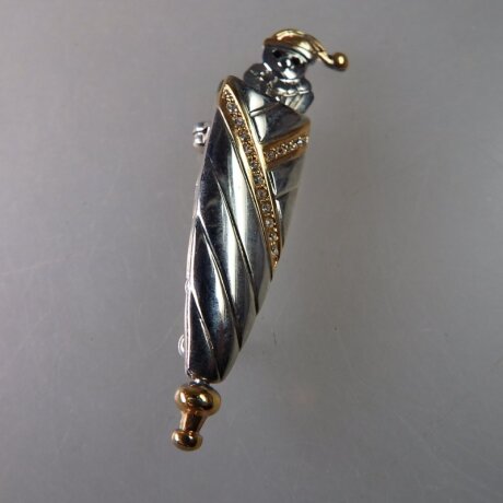Neugablonz: Lustige bewegliche Brosche Strass (36672)