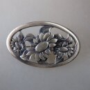 Neugablonz: Offene ovale Trachtenbrosche Blumen (36681)