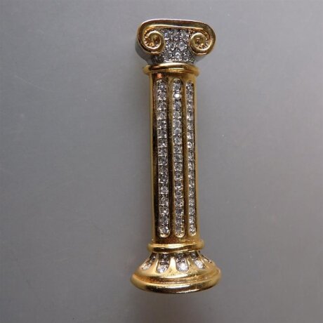Neugablonz: Brosche römische Säule Strass (36684)