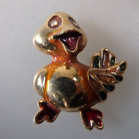 Neugablonz: Brosche Ente Emaille (36691)