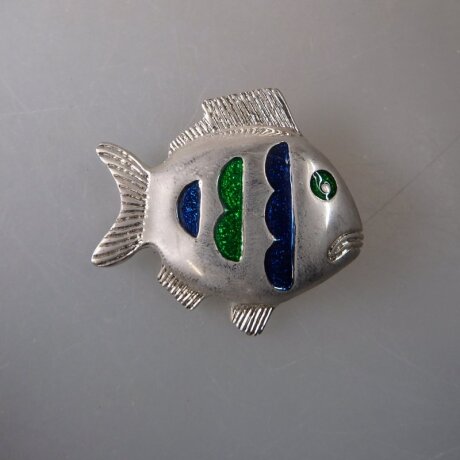 Neugablonz: Brosche Fisch Emaille (36688)