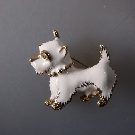 Neugablonz: Brosche Hund bzw.Terrier (36695)