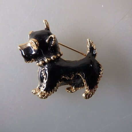 Neugablonz: Brosche Hund bzw.Terrier (36697)