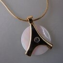 Neugablonz: Collier Perlmut brillanter Strass (36706)
