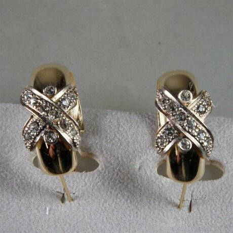 Neugablonz Marke Bijou BB: Paar groe Ohrclips (29854