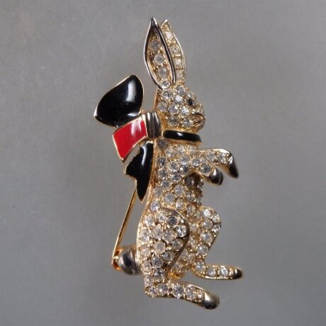 Neugablonz: Brosche Hase (29840)
