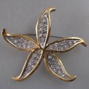 Neugablonz: Brosche Strass Seestern (29845)