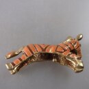 Neugablonz: Schwere Brosche laufendes Zebra (29848)
