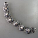 Neugablonz: Gliederarmband mit Perlen besetzt (29853)