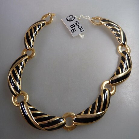 Neugablonz Marke Bijou BB: Mchtiges Collier mit Emaille...