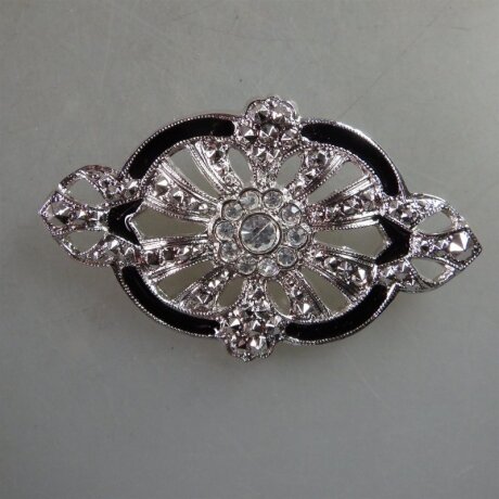 Neugablonz: Brosche Emaille Strass (29862)