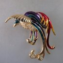 Neugablonz: Grosse Brosche Paradiesvogel (29879)