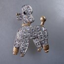 Neugablonz: Brosche Pudel Strass (29926)