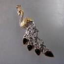 Neugablonz: Brosche prächtiger Vogel Strass (29928)
