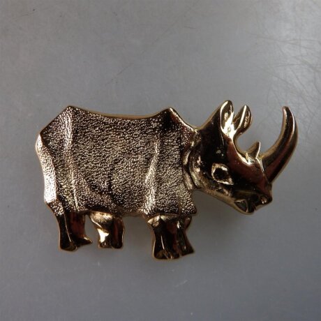 Neugablonz: Schwere Brosche Panzernashorn (29933)