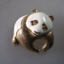 Neugablonz: Brosche Panda Bär Emaille (35716)