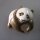Neugablonz: Brosche Panda Bär Emaille (35716)
