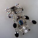 Neugablonz: Prächtige bewegliche Brosche Strass (35731)