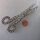 Neugablonz: Grosse Brosche Schere Strass (35734)