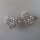 Neugablonz: Paar Ohrclips Herzen Strass um 1950 (35739)