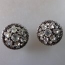 Neugablonz: Paar große runde Ohrclips Strass 1925...
