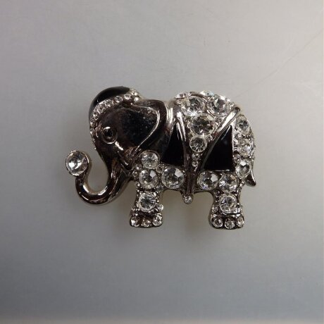 Neugablonz: Prächtige Brosche/Anhänger Elefant (35845)