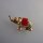 Neugablonz: Brosche Elefant weinrote Emaille (35847)