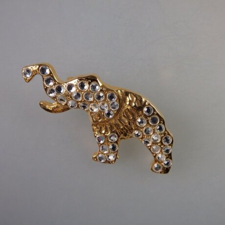 Neugablonz: Brosche Elefant Strass (35852)