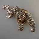 Neugablonz: Brosche Elefant Strass (35853)