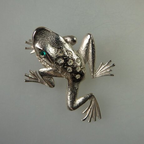Neugablonz: Brosche Frosch Strass (35854)