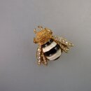 Neugablonz: Brosche Insekt - Motte Emaille Strass (35860)