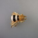 Neugablonz: Brosche Insekt - Motte Emaille Strass (35860)