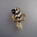Neugablonz: Brosche Papagei Emaille Strass (35879)