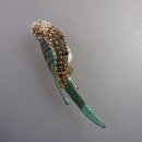 Neugablonz: Brosche Papagei Perlen Emaille Strass (35886)