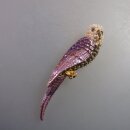 Neugablonz: Brosche Papagei Perlen Emaille Strass (35887)