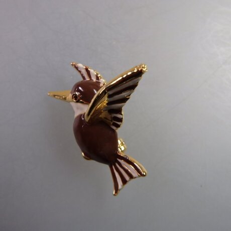 Neugablonz: Brosche fliegender Vogel Emaille (35896)